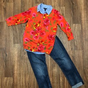 HP 🎉🧡 Issac Mizrahi  100% cotton sweater, small